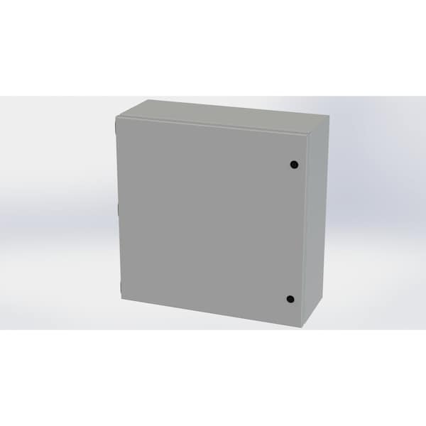 1/4 Turn Latch Electrical Enclosures, 20 in H, 8 in D, 20 in W, NEMA 3R, 4, 12, 13, Carbon Steel